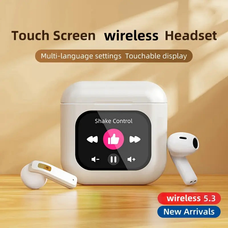 Wireless Earbuds with Active Noise Cancellation, Touch Control, LED Power Display