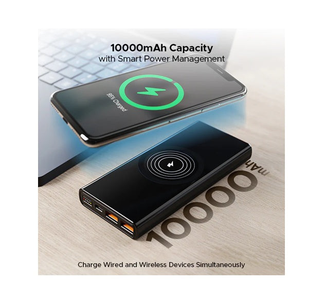 Power bank with 15W Wireless Charging, 22.5W Wired Fast Charging