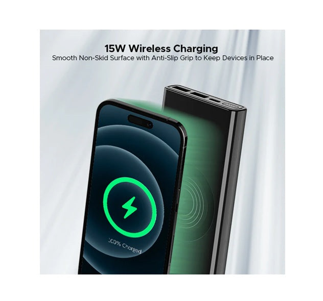 Power bank with 15W Wireless Charging, 22.5W Wired Fast Charging