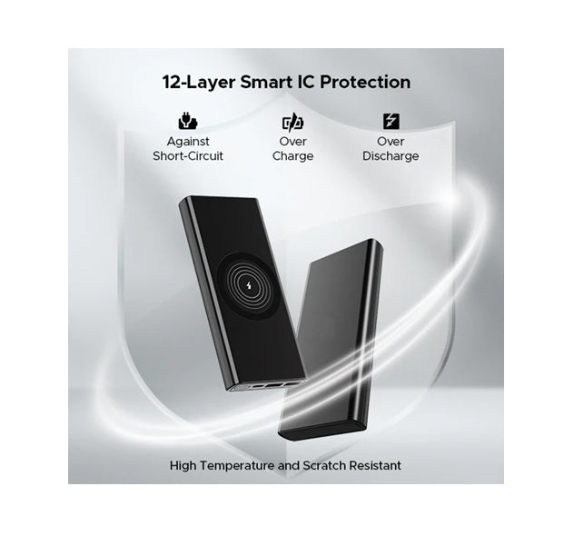 Power bank with 15W Wireless Charging, 22.5W Wired Fast Charging