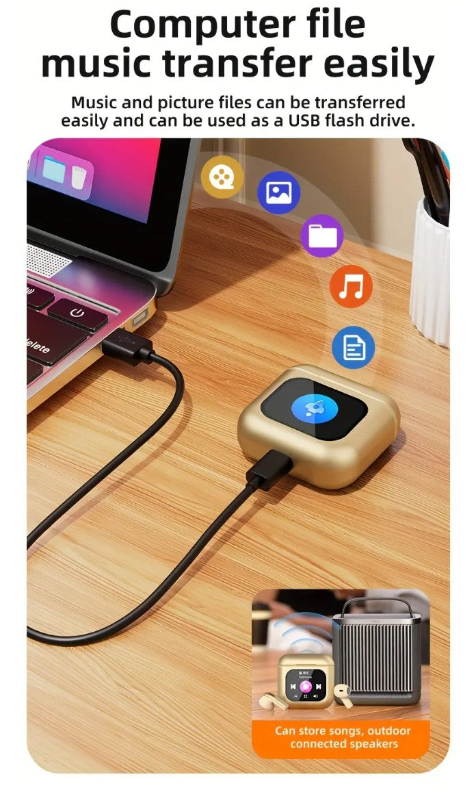 TWS Wireless Gaming Headset, LCD Touch Screen Display, ENC Intelligent Noise Cancellation Sleep Aid Headset