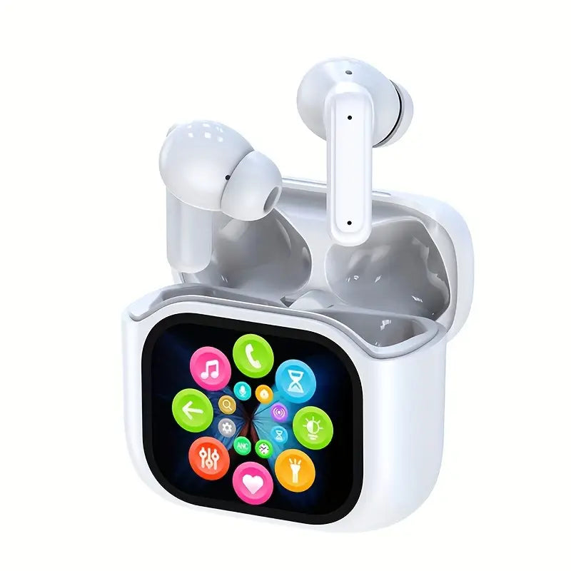 Upgraded Wireless Sports Earbuds with LCD Touch Screen, Built-in Mic, Sound Quality Control