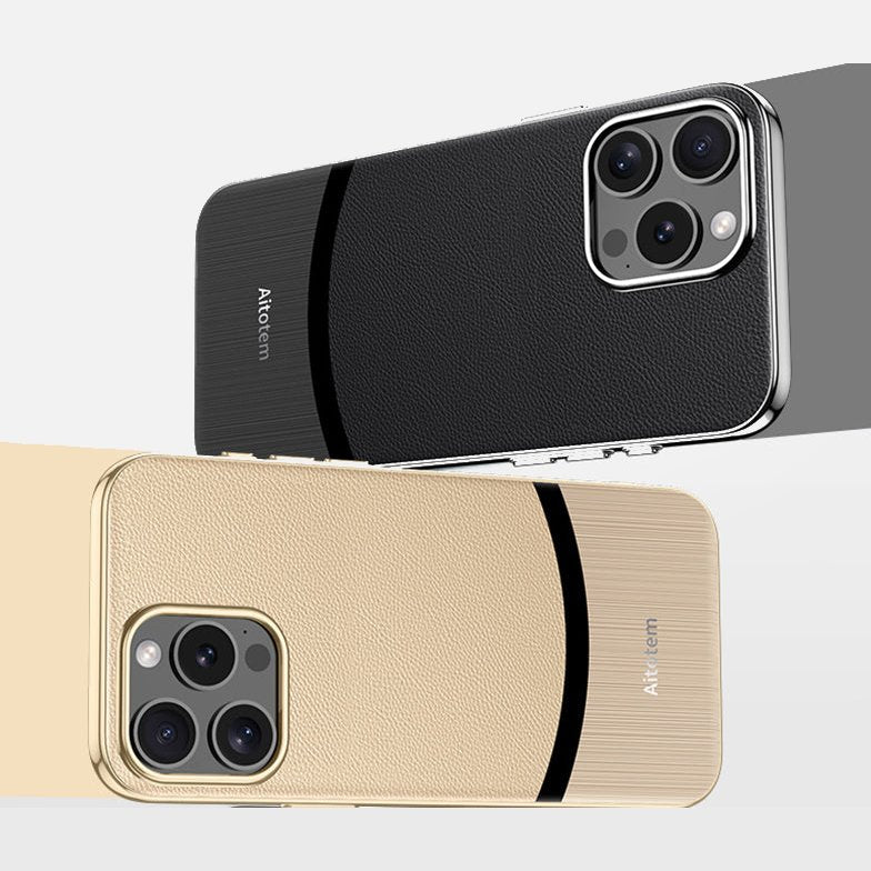 (Buy 1 Get 1 Free) iPhone 16 High-End Fine Grain Leather Case