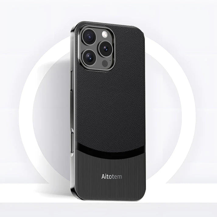 (Buy 1 Get 1 Free) iPhone 16 High-End Fine Grain Leather Case