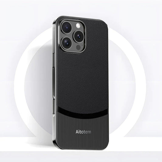 (Buy 1 Get 1 Free) iPhone 16 High-End Fine Grain Leather Case