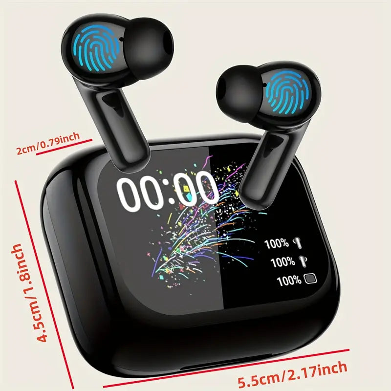AI Smart Instant Language Translation Earbuds with LED Touch Display, Support 144 Languages