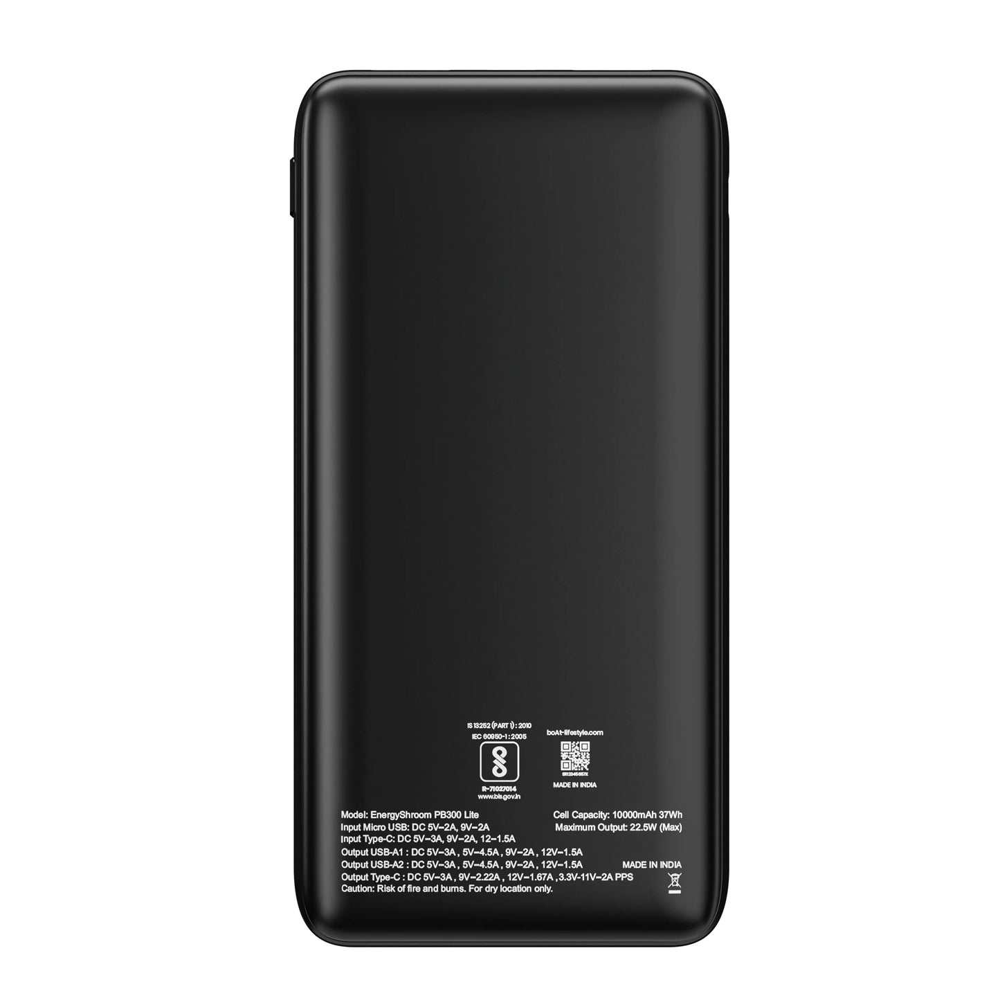 Power bank with 10000mAh battery capacity with Smart IC protection