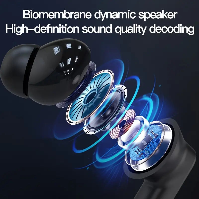 Upgraded Wireless Sports Earbuds with LCD Touch Screen, Built-in Mic, Sound Quality Control