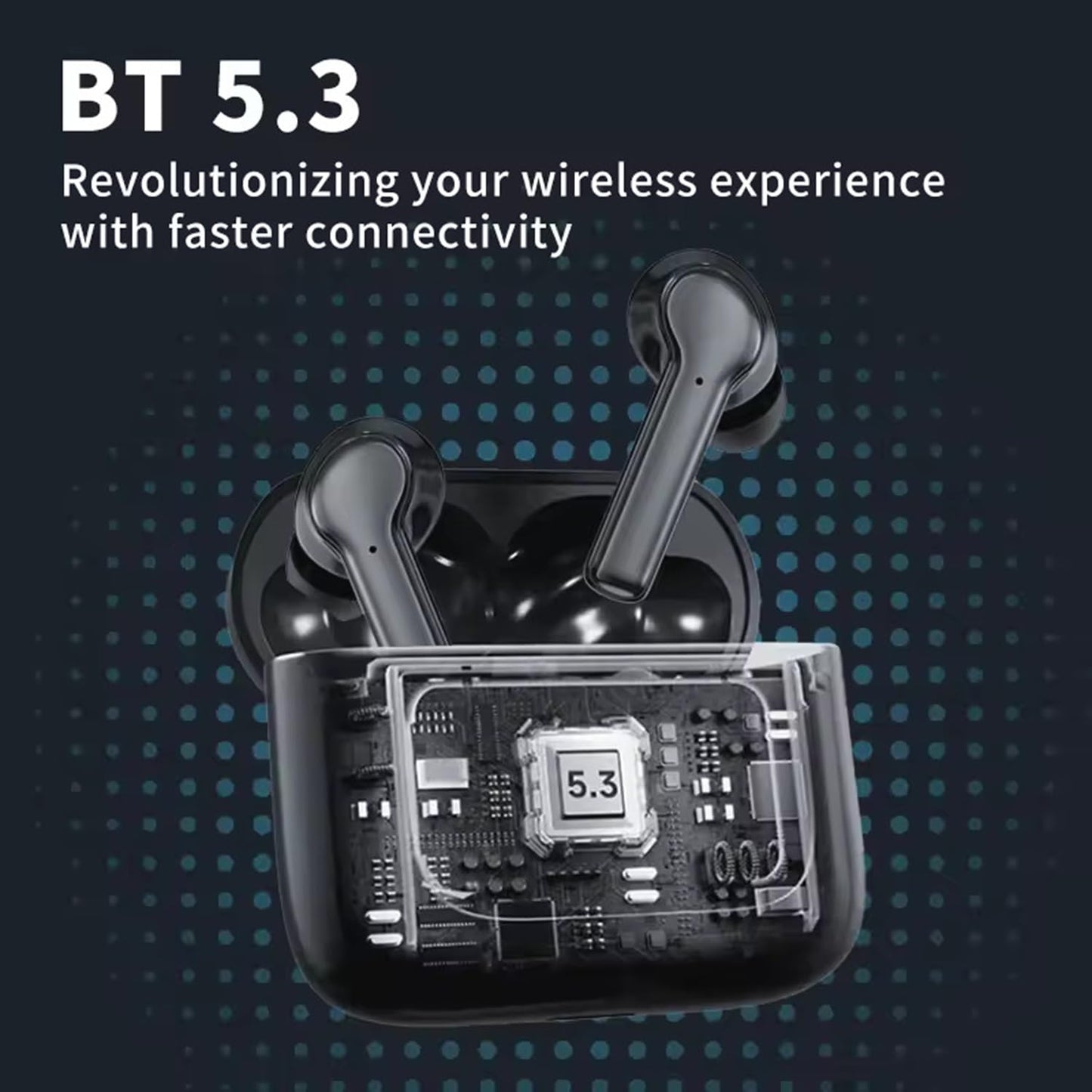 True Wireless Stereo in Ear Earbuds with Touch LCD Display and Active Noise-Cancellation