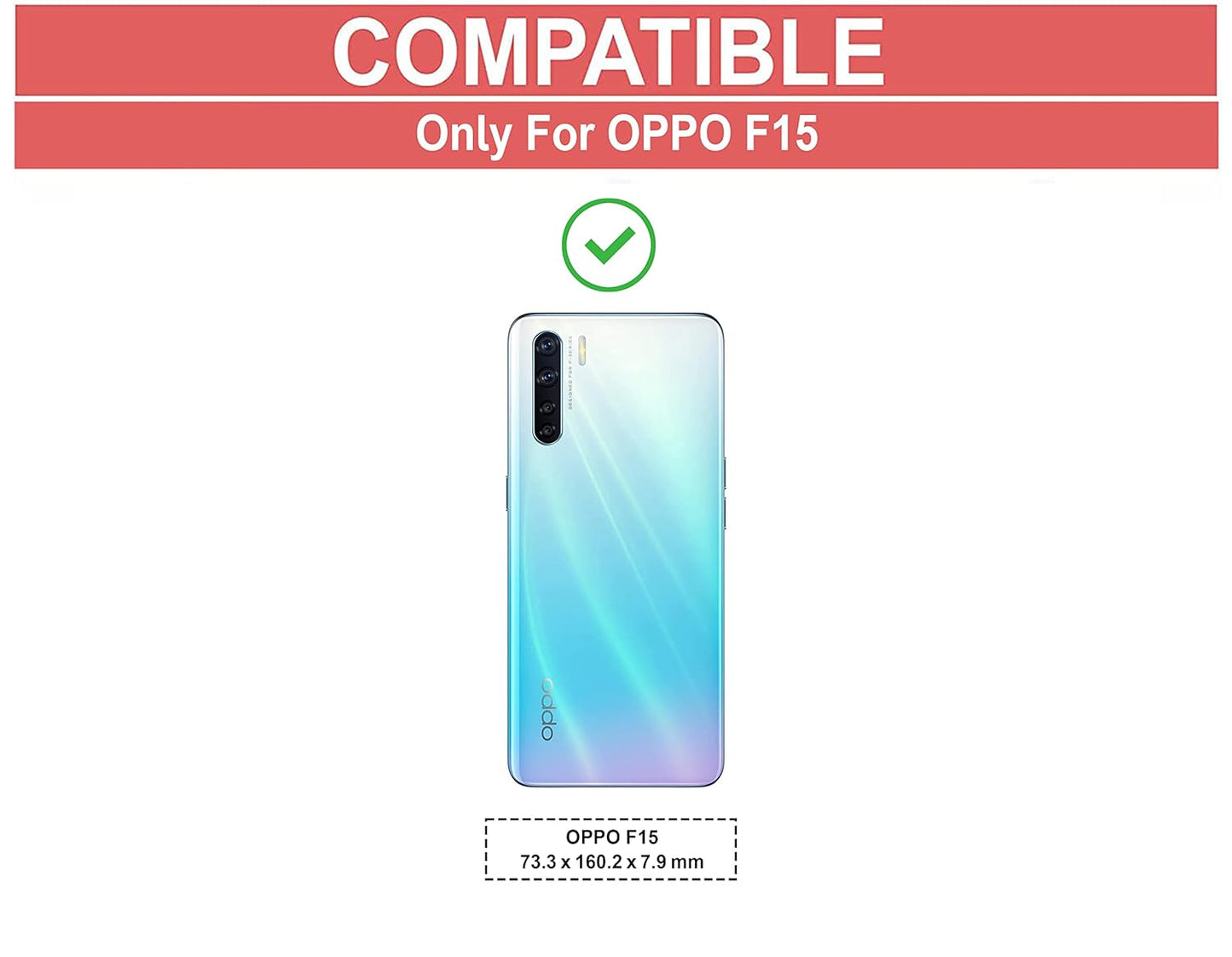 (Buy 1 Get 1 Free) Compatible for Oppo F15 Back Cover Case | 360 Degree Protection | Soft and Flexible