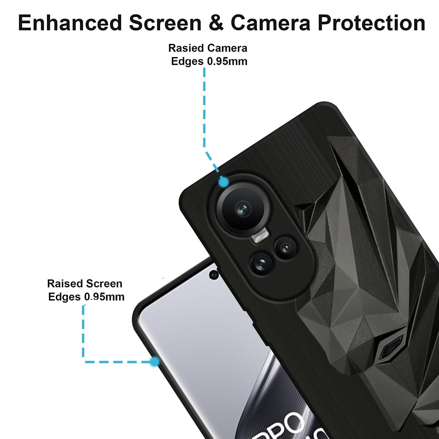 (Buy 1 Get 1 Free) Exclusive Soft Back Case Cover for Oppo Reno 10 Pro 5G / Oppo Reno 10 5G (Shock Proof |360 Degree Complete Protection)
