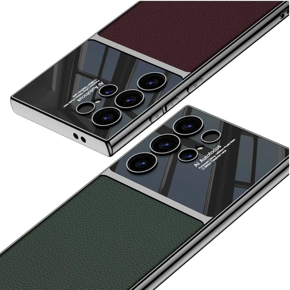 (Buy 1 Get 1 Free) S24 Ultra Shockproof Electroplated Soft Leather