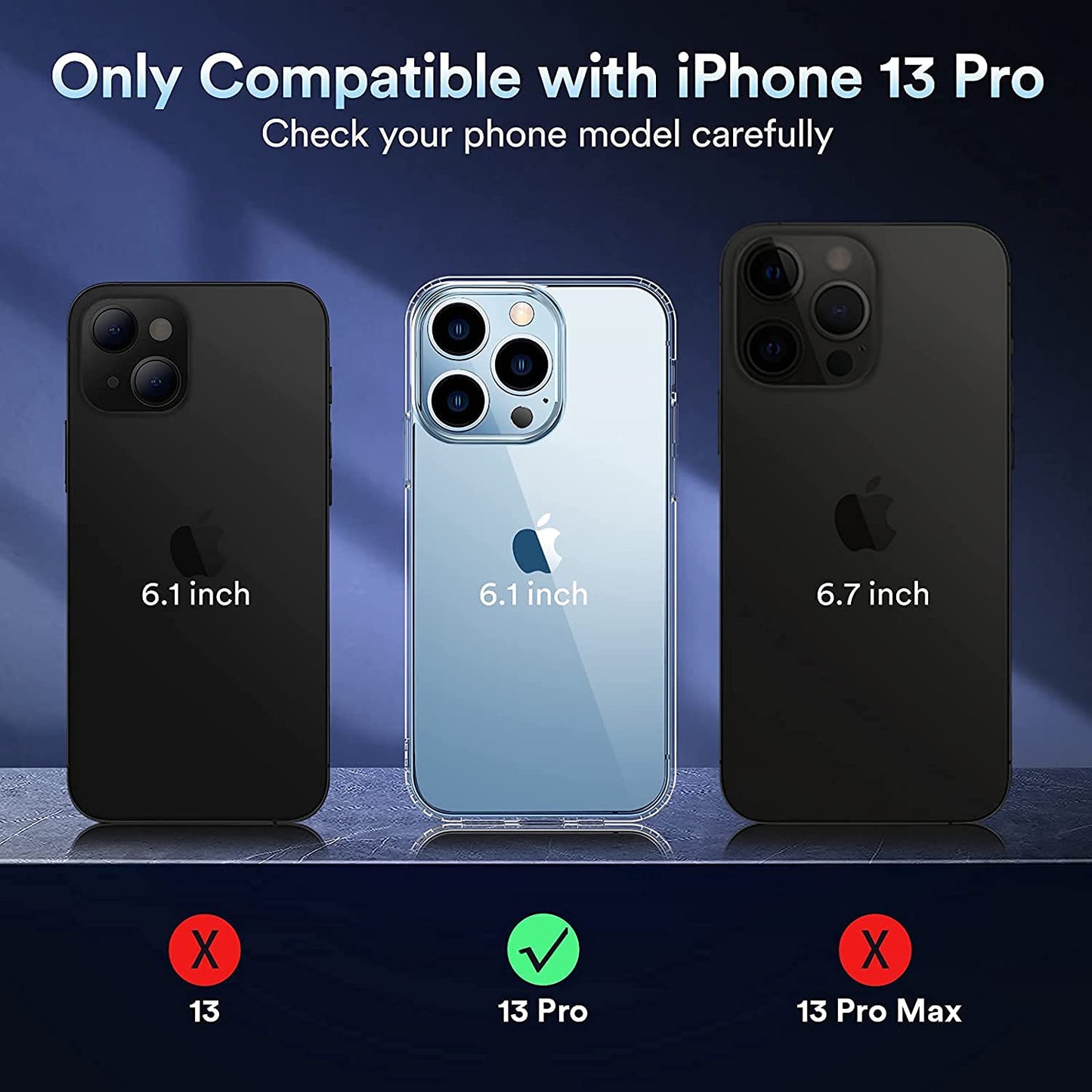 (Buy 1 Get 1 Free) iPhone 13 Pro Back Case Cover