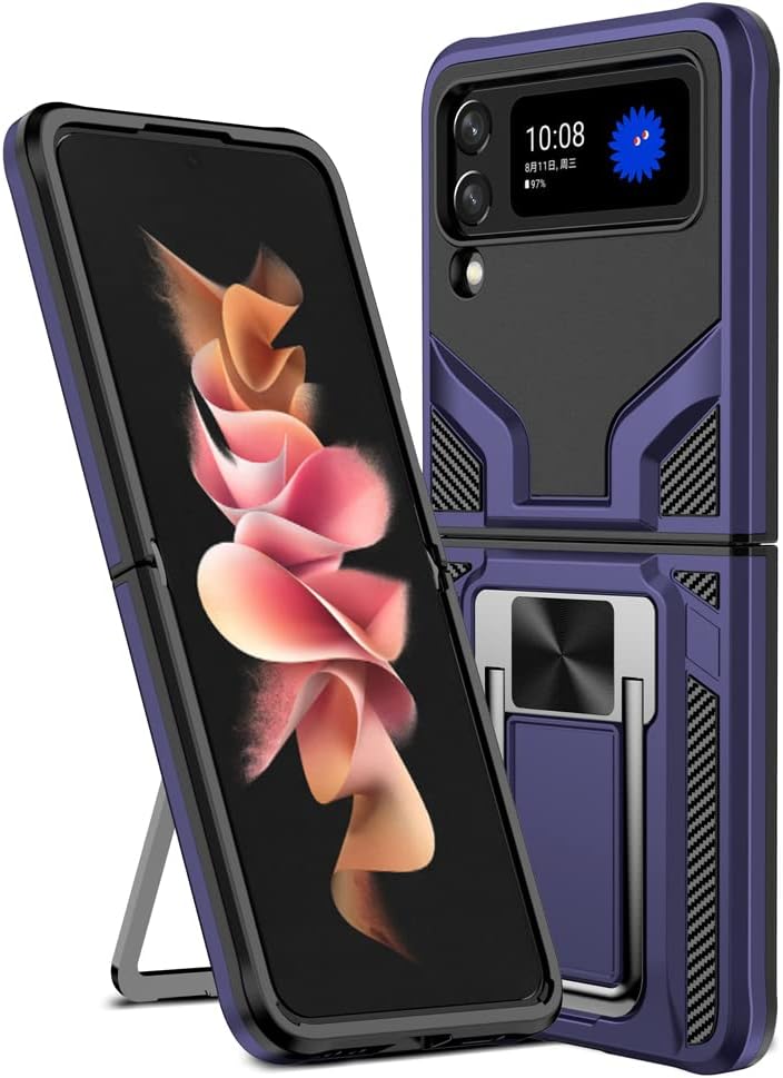 (Buy 1 Get 1 Free) Galaxy Z Flip3 Magnetic Kick Stand Hybrid Case