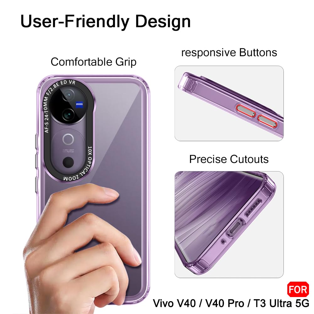(Buy 1 Get 1 Free) Stylish Camera Border | Electroplated Buttons | for Vivo V40 / V40 Pro / T3 Ultra 5G