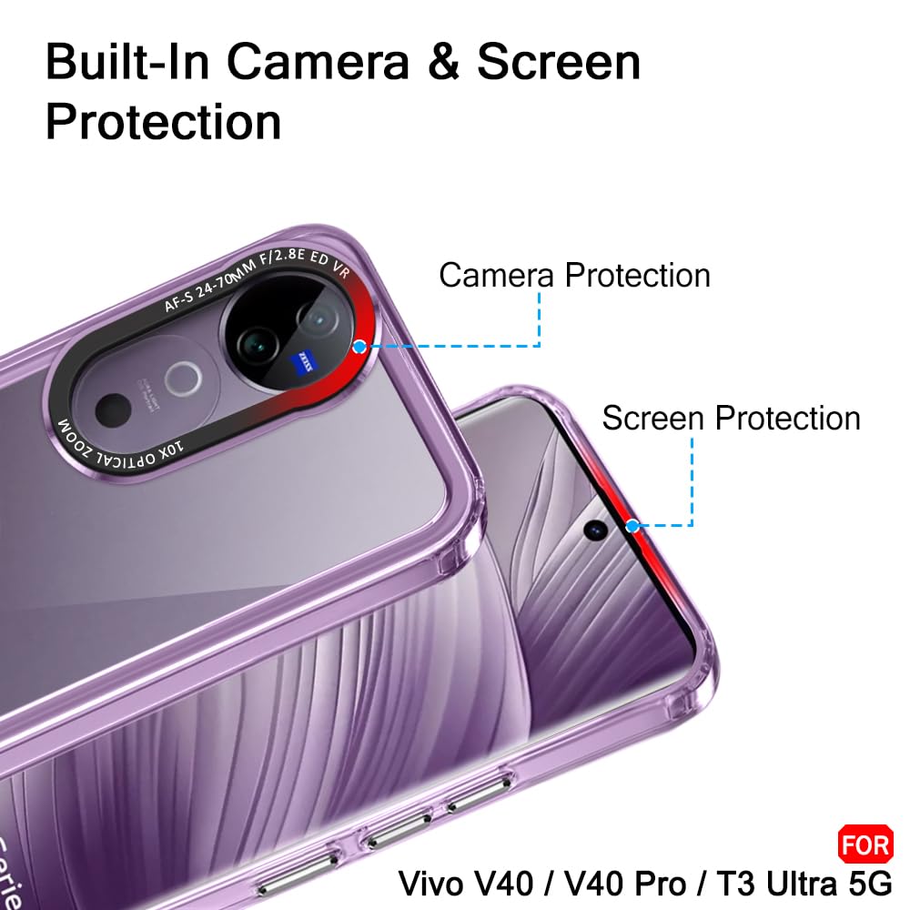 (Buy 1 Get 1 Free) Stylish Camera Border | Electroplated Buttons | for Vivo V40 / V40 Pro / T3 Ultra 5G