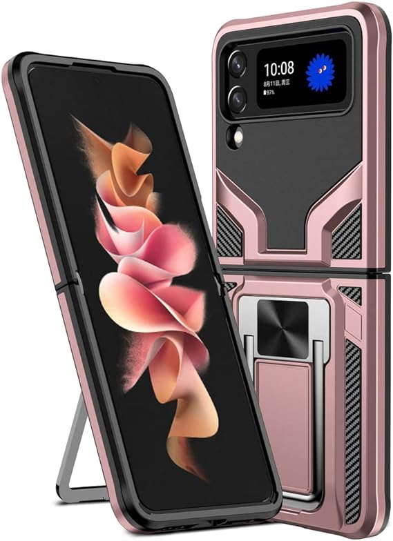 (Buy 1 Get 1 Free) Galaxy Z Flip3 Magnetic Kick Stand Hybrid Case