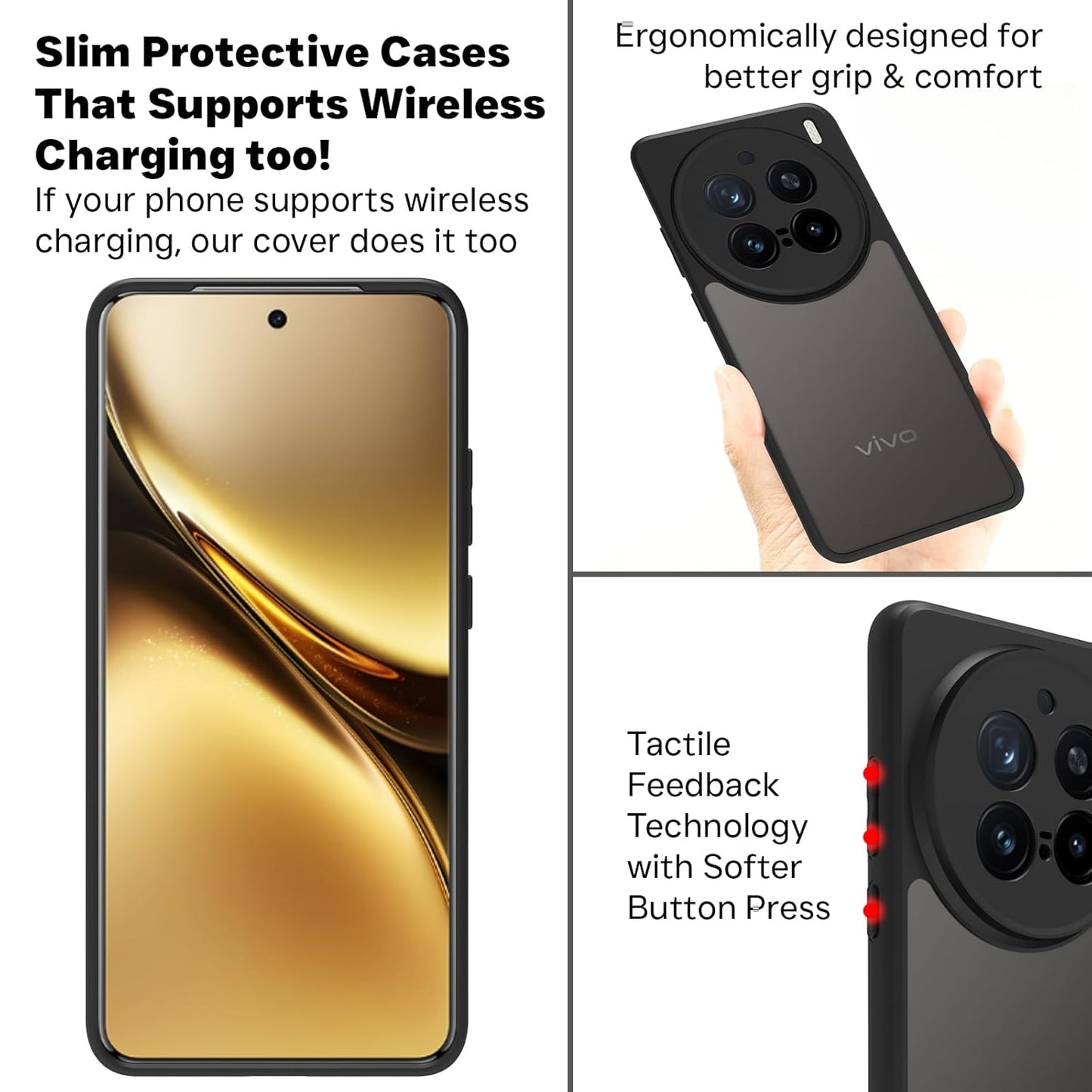 (Buy 1 Get 1 Free) Shockproof Sleek Hybrid Armor Back Cover Case for VIVO X200 Pro 5G