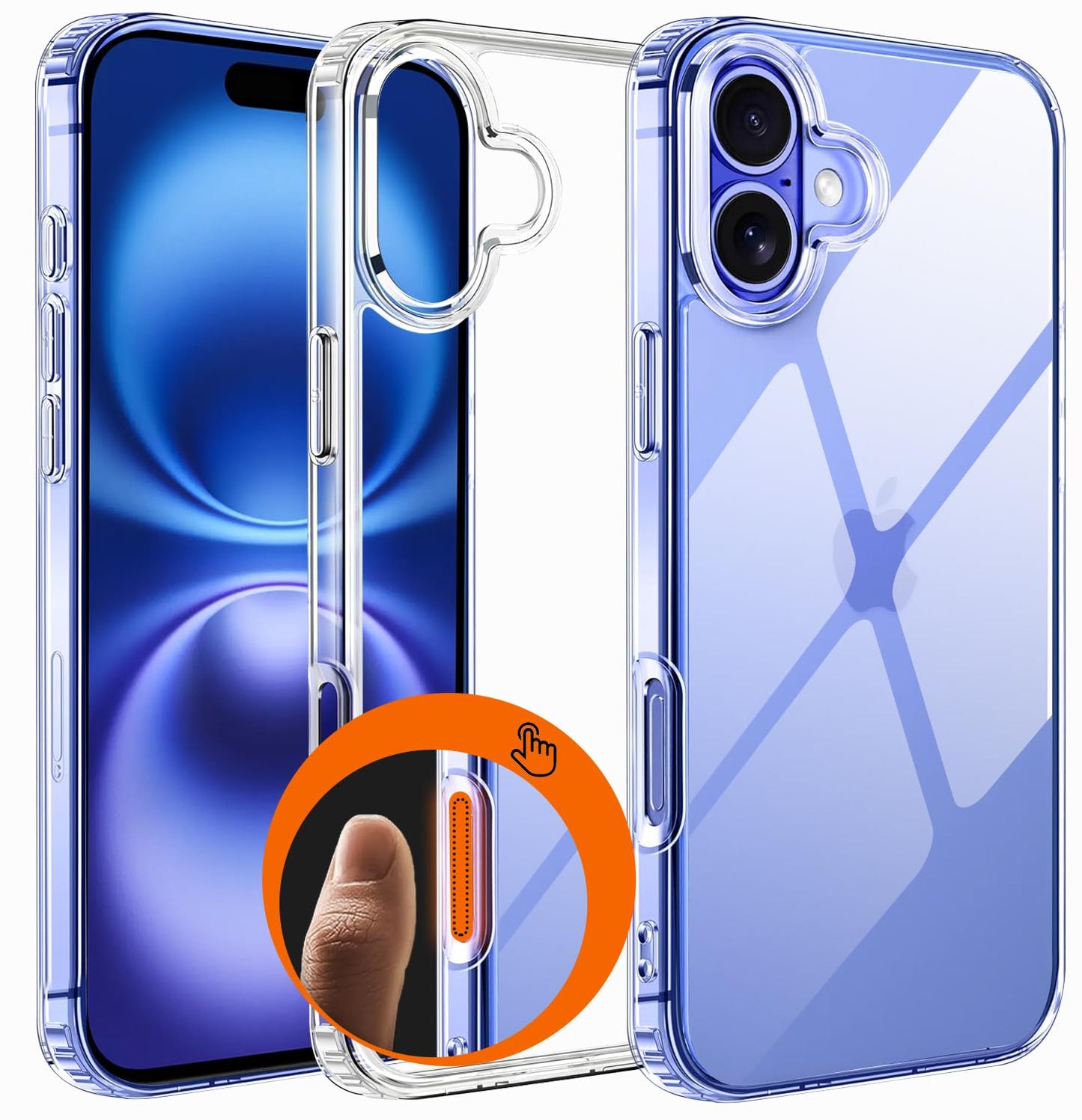 (Buy 1 Get 1 Free) iPhone 16 Back Case Cover