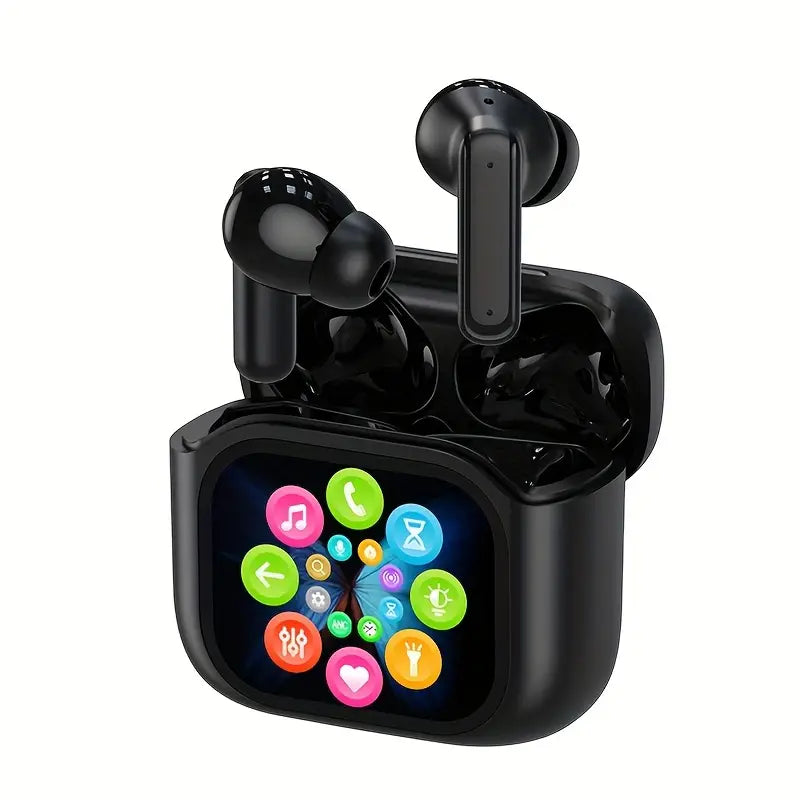 Upgraded Wireless Sports Earbuds with LCD Touch Screen, Built-in Mic, Sound Quality Control