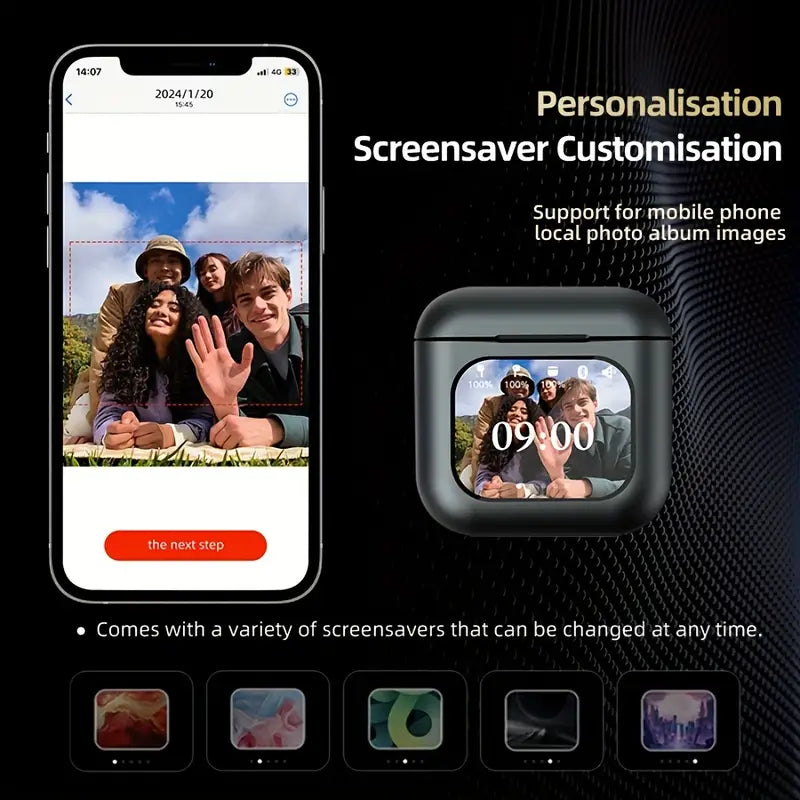 Wireless Earbuds with Active Noise Cancellation, Touch Control, LED Power Display