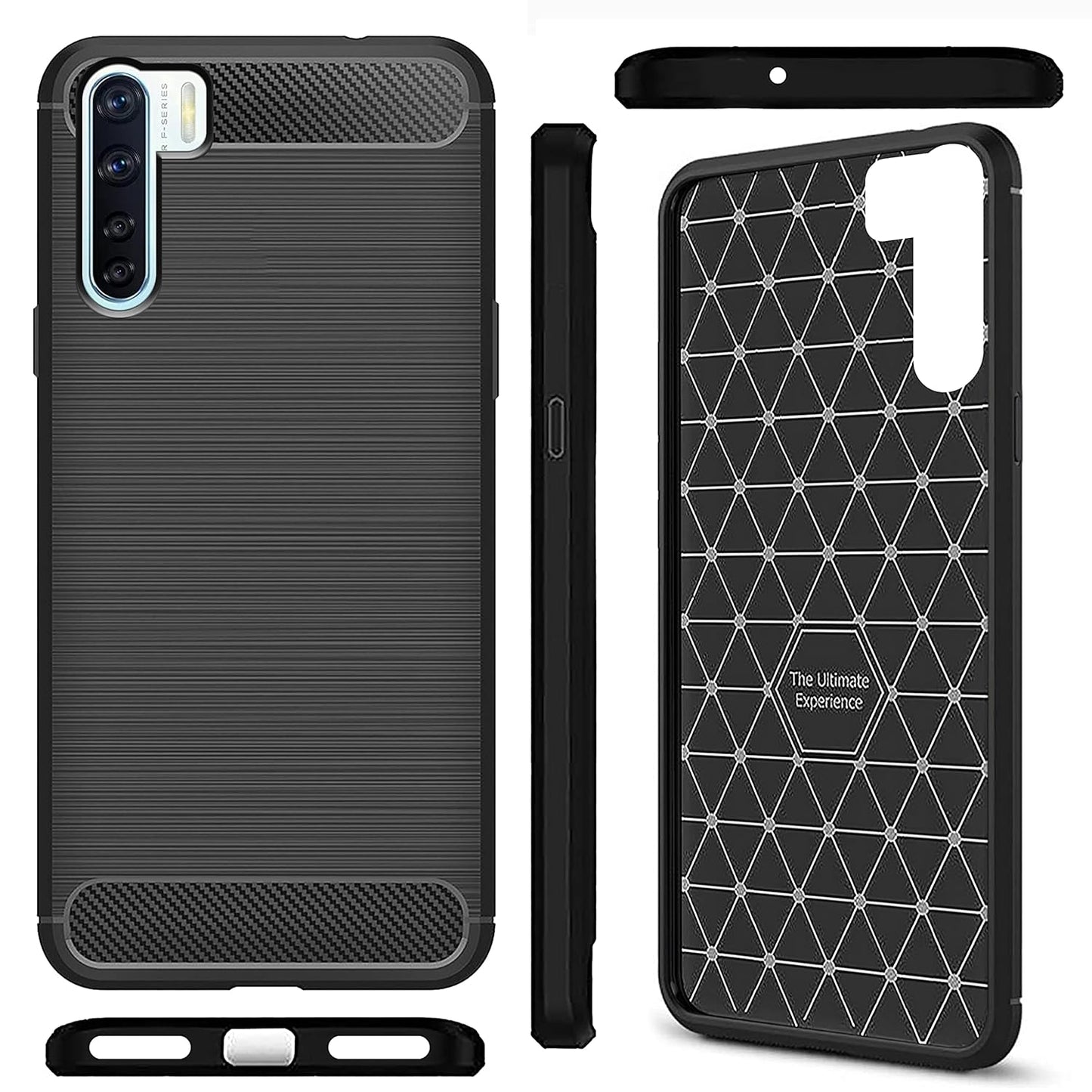 (Buy 1 Get 1 Free) Compatible for Oppo F15 Back Cover Case | 360 Degree Protection | Soft and Flexible