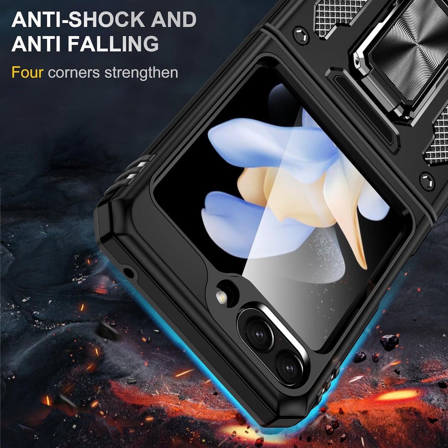 (Buy 1 Get 1 Free) Galaxy Z Flip5 Magnetic Kick Stand Hybrid Case