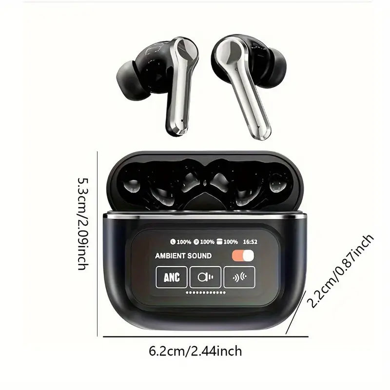 LCD Screen Wireless in-ear Sports Running Noise Cancelling // Games Wireless Ultra-long Endurance Headphones