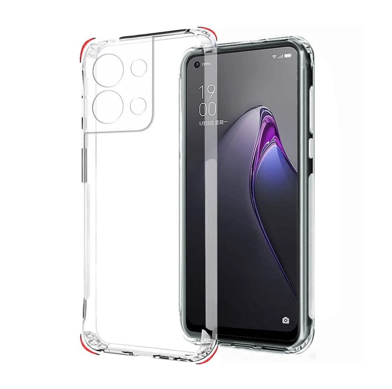 (Buy 1 Get 1 Free) Oppo Reno 8 Transparent Soft Silicone Back Cover TPU