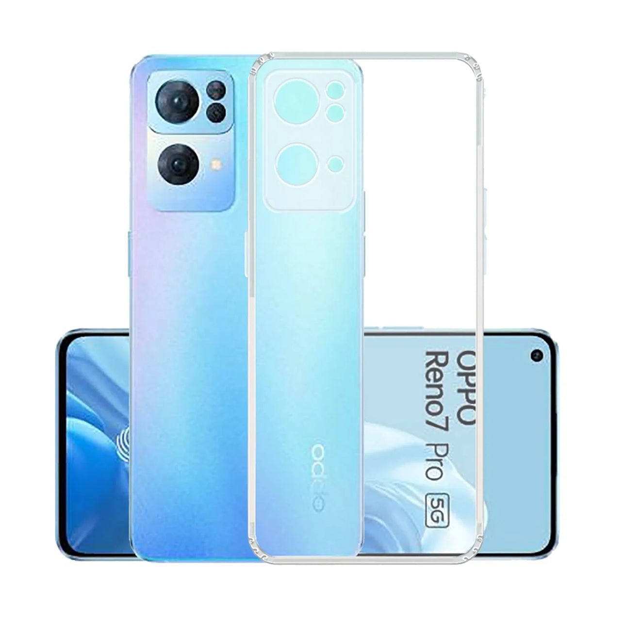 (Buy 1 Get 1 Free) Oppo Reno 7 pro 5G Transparent Soft Silicone Back Cover TPU