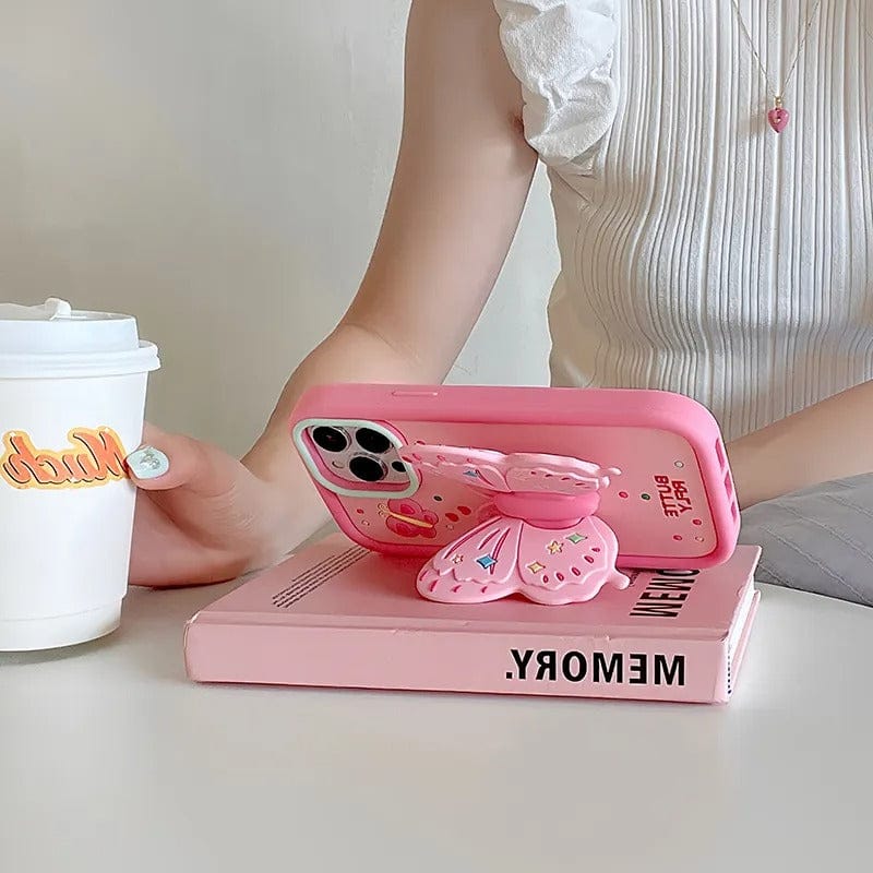 (Buy 1 Get 1 Free) Pink Butterfly iPhone Case
