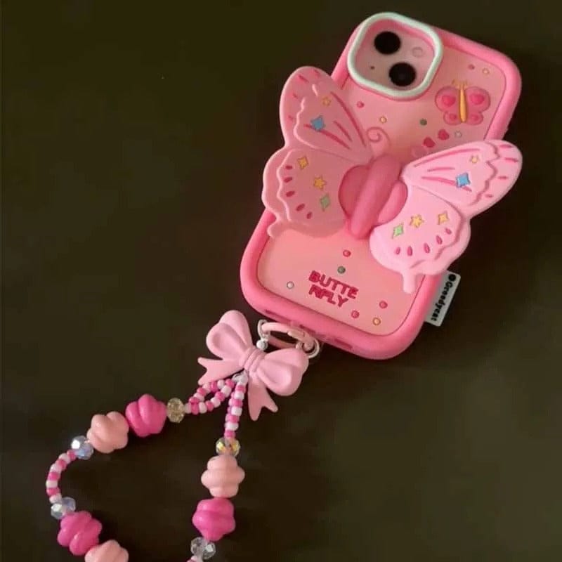 (Buy 1 Get 1 Free) Pink Butterfly iPhone Case