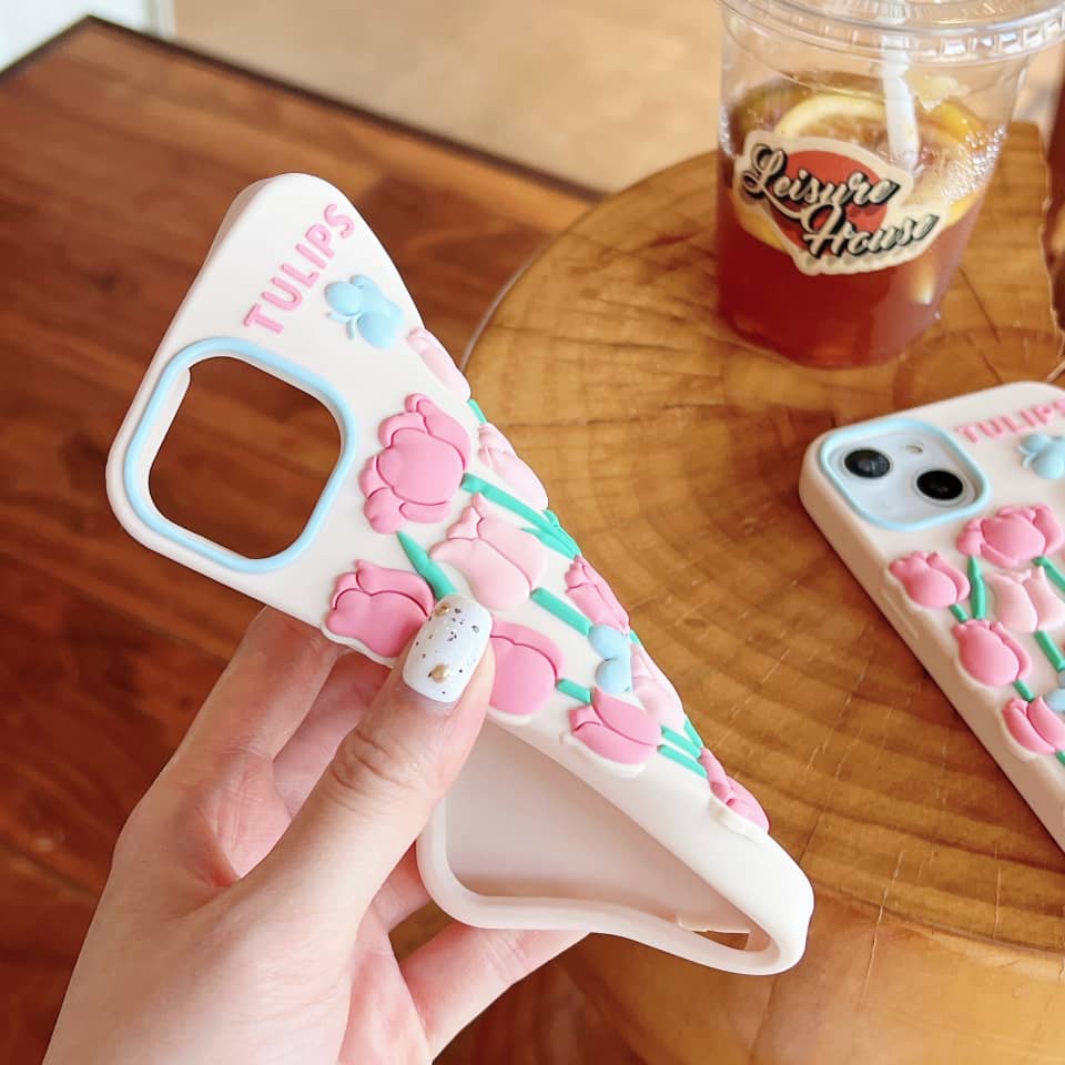 (Buy 1 Get 1 Free) Pink Soft Tulip Case