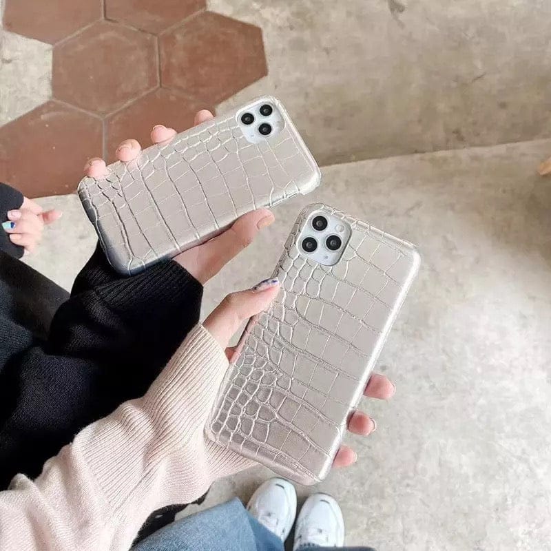 (Buy 1 Get 1 Free) Silver Croc Case