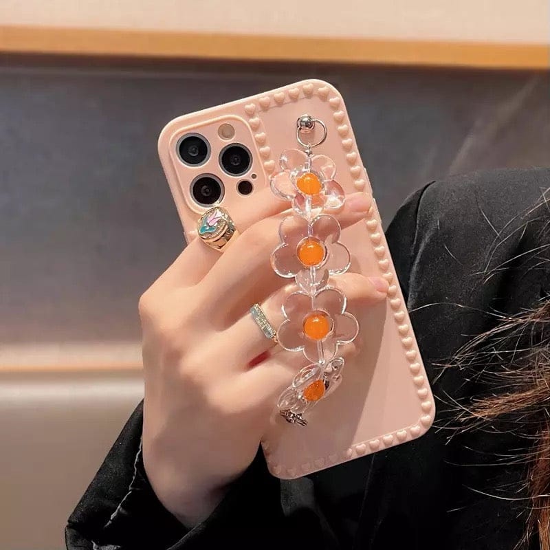 (Buy 1 Get 1 Free) Peach Flower Chain Case