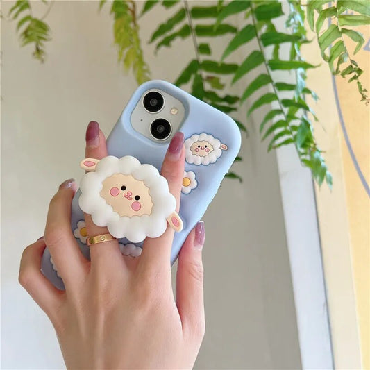 (Buy 1 Get 1 Free) 3-D Cloud Sheep Face iPhone Case