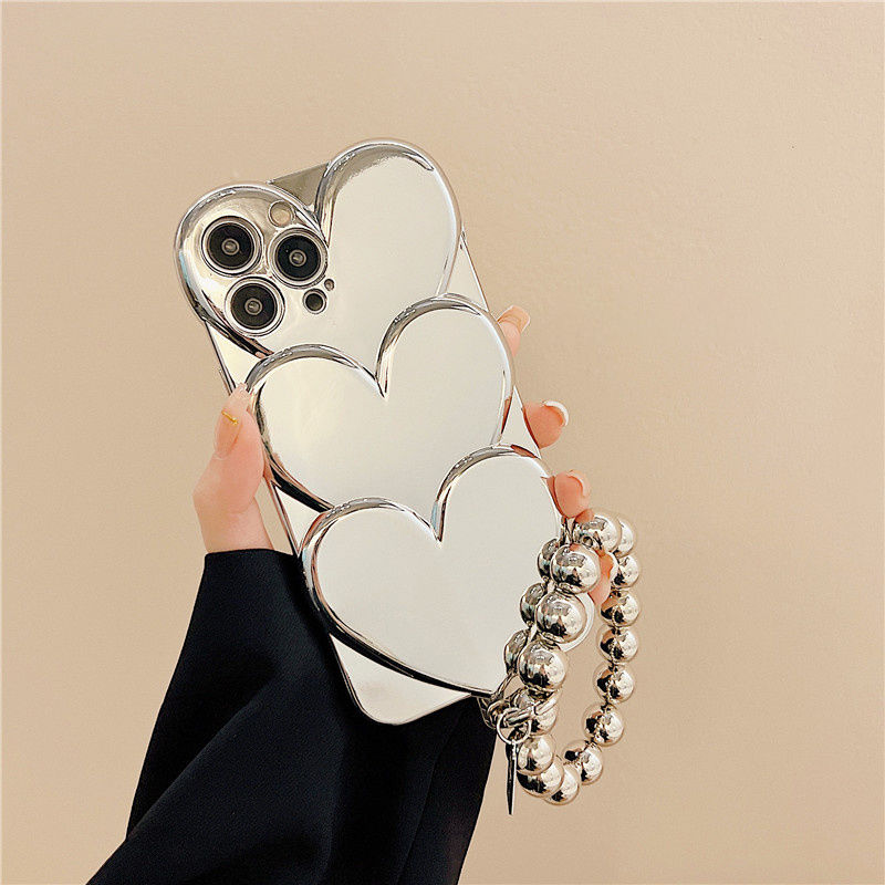 (Buy 1 Get 1 Free) Platinum Heart Case With Charm