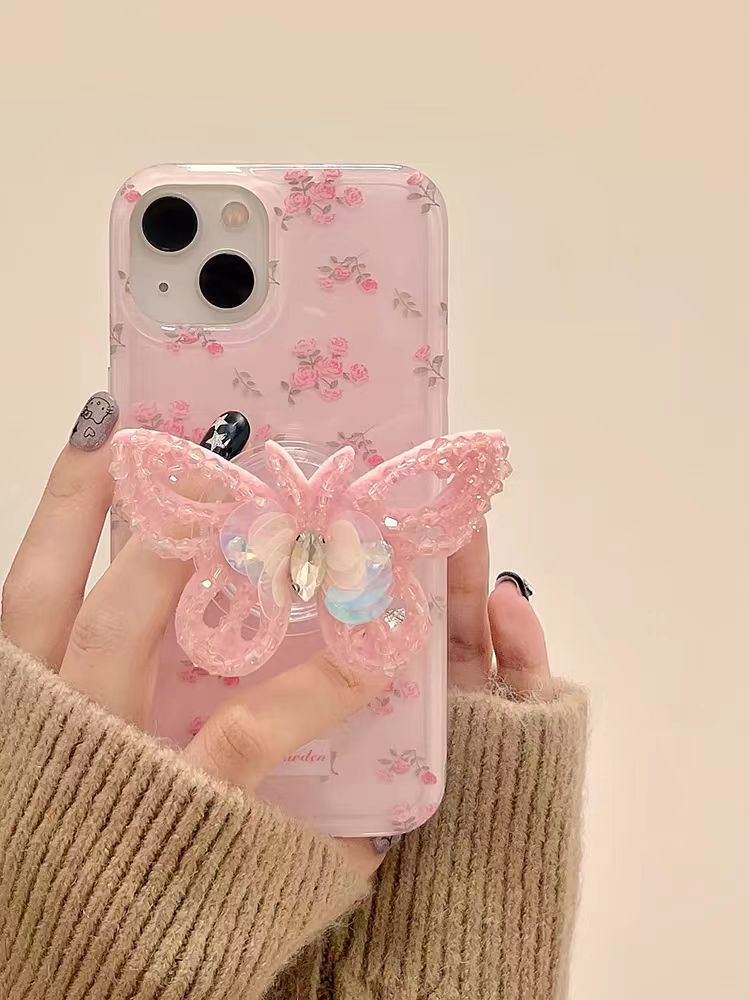 (Buy 1 Get 1 Free) Rose Garden Butterfly Iphone Case