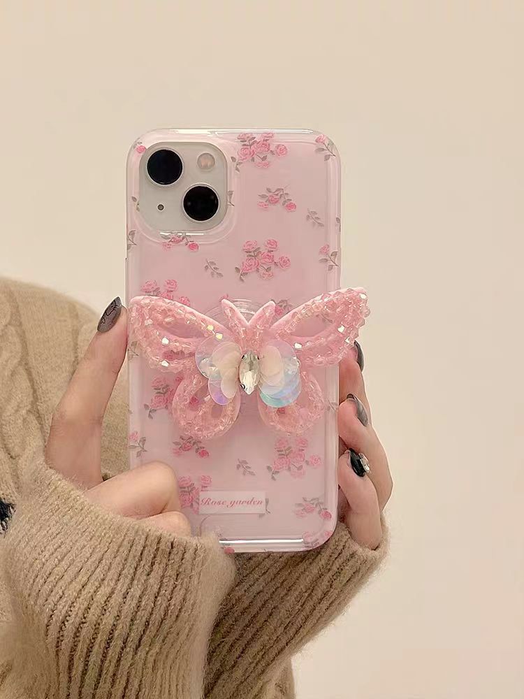(Buy 1 Get 1 Free) Rose Garden Butterfly Iphone Case