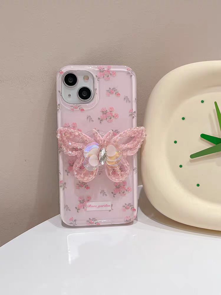 (Buy 1 Get 1 Free) Rose Garden Butterfly Iphone Case