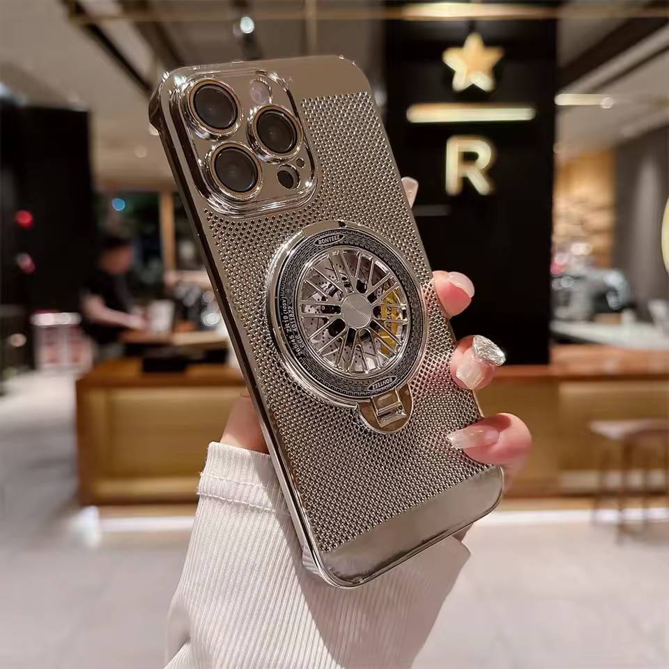 (Buy 1 Get 1 Free) Brilliant Spin Rotating Wheel Stand Case - iPhone