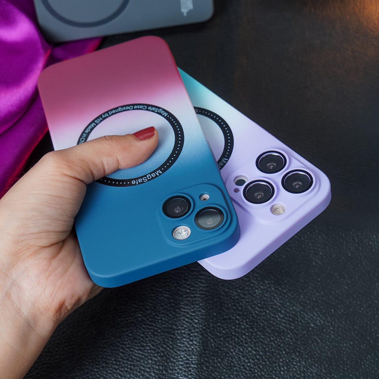 (Buy 1 Get 1 Free) iPhone Series Gradient Matte MagSafe Case