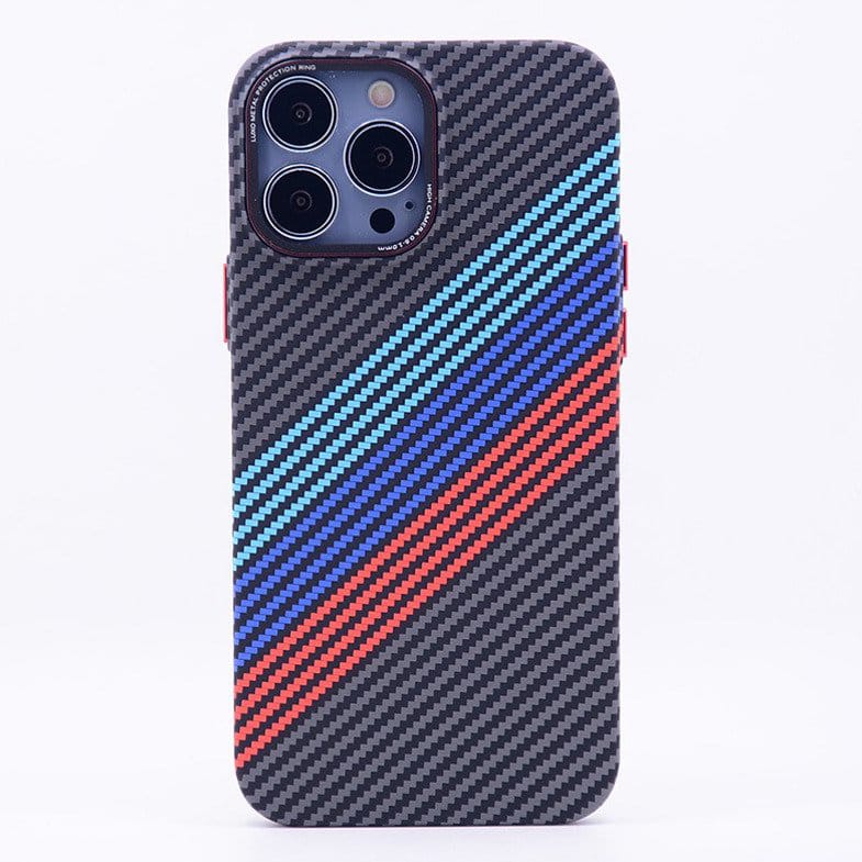 (Buy 1 Get 1 Free) Embossed Carbon Fiber Stripes Case - iPhone