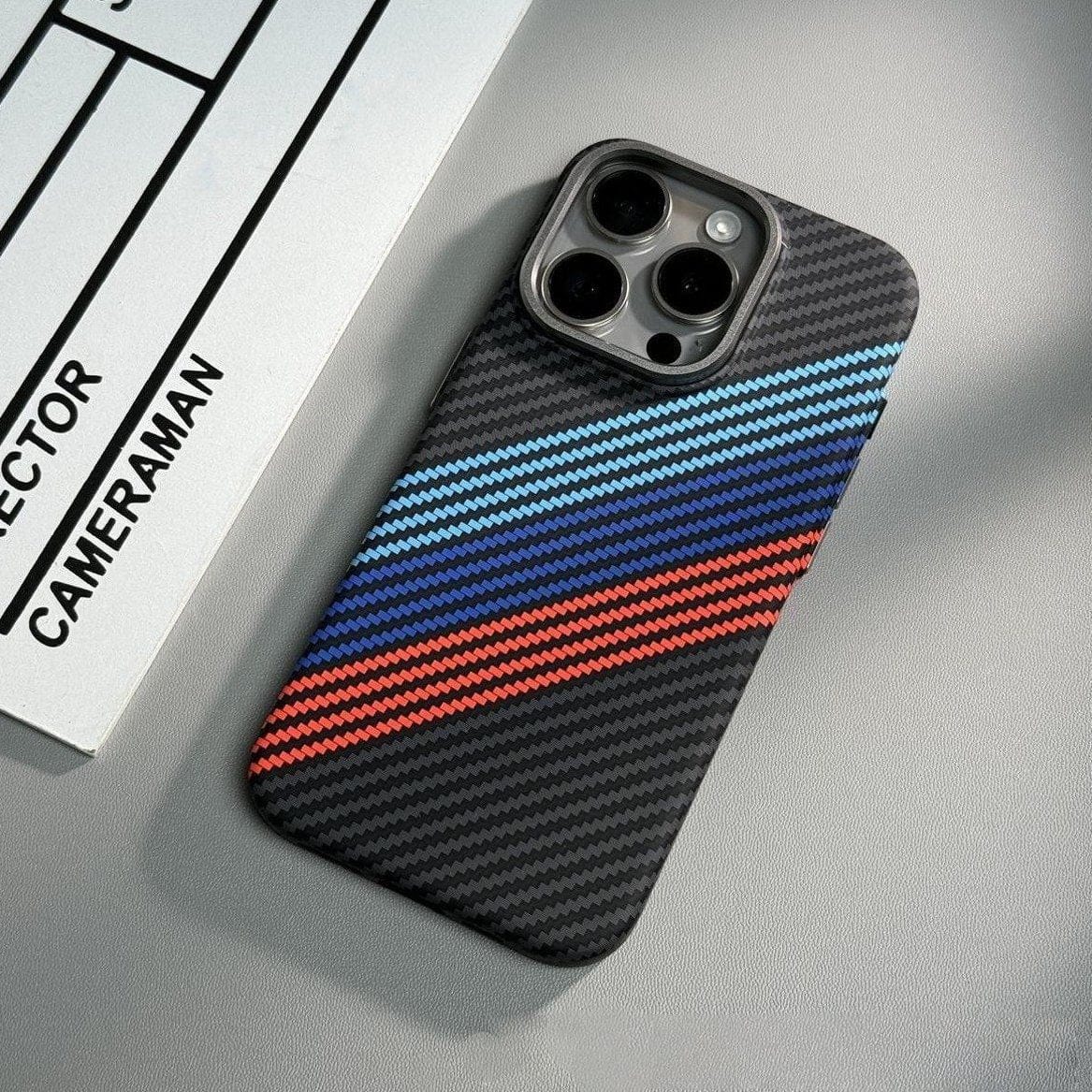 (Buy 1 Get 1 Free) Embossed Carbon Fiber Stripes Case - iPhone