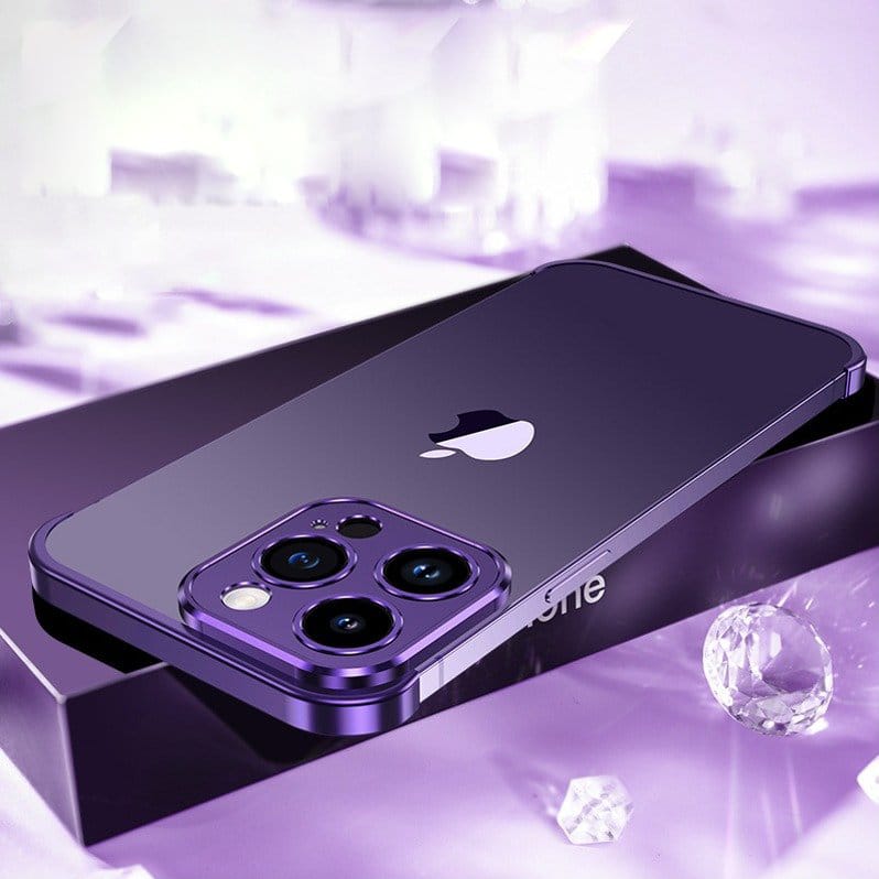 (Buy 1 Get 1 Free) Metallic Rim Shockproof Frame Case - iPhone