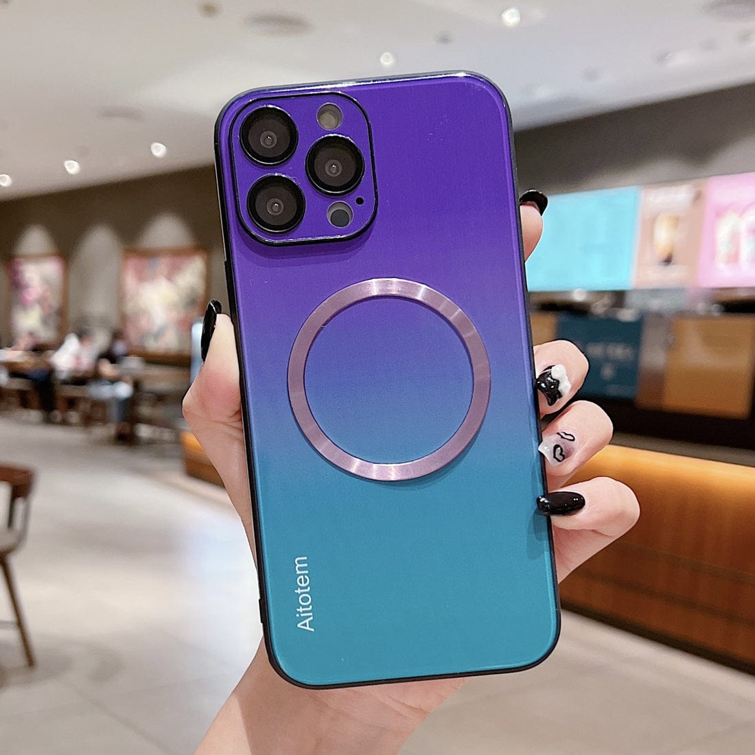 (Buy 1 Get 1 Free) Aurora Gradient Glass MagSafe Case - iPhone