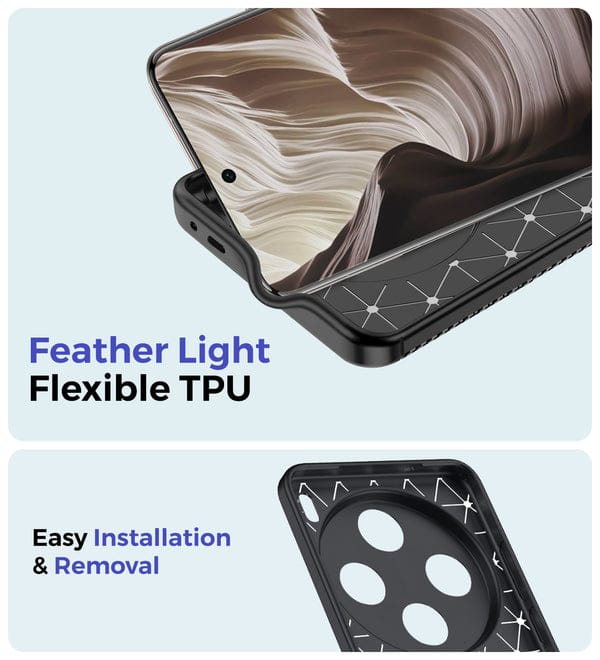 Leather Rugged Flexible TPU Series Shockproof Armor Back Cover for Vivo X200 5G, 6.67 inch