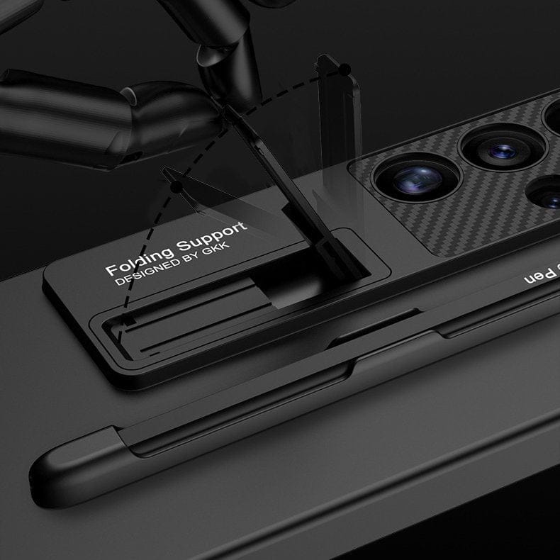 (Buy 1 Get 1 Free) Vanguard Frosted Hard Shell Pen Slot Bracket Case - Samsung