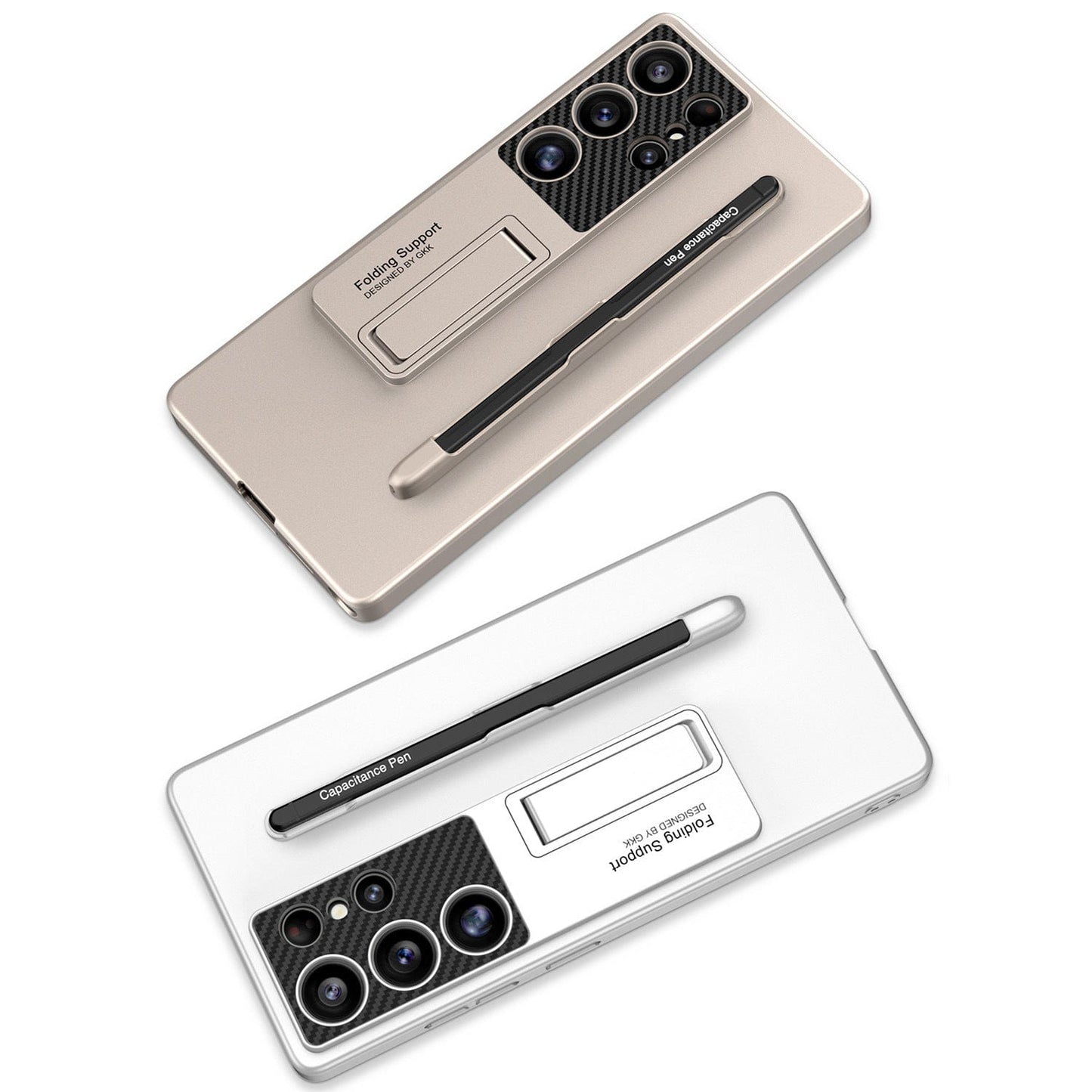 (Buy 1 Get 1 Free) Vanguard Frosted Hard Shell Pen Slot Bracket Case - Samsung