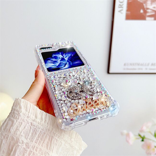 (Buy 1 Get 1 Free) Luxury Stunning Crystal Handmade Samsung Flip Case